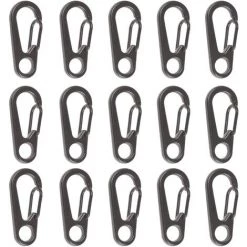 15pcs Crochet Mousqueton Pour Escalade Excursion, Mousquetons Aluminium Solide Multifonction D-Anneau Pour Camping Voyager Randonnée Porte-clés En Plein Air,Starlight