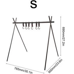 LIFCAUSAL Tente Extérieure Camping En Aluminium Portable Trépied étagère Pliante Touriste étendoir Camping Cintre -Tente de réception Soldes 54006039 2