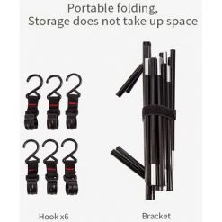 LIFCAUSAL Tente Extérieure Camping En Aluminium Portable Trépied étagère Pliante Touriste étendoir Camping Cintre -Tente de réception Soldes 54006039 4