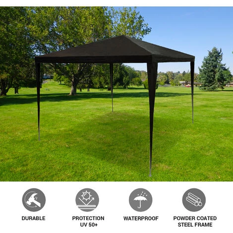 Tente De Réception - Tonnelle De Jardin - Protection Contre LUV - 300 X 300 X 250 Cm - Anthracite - MaxxGarden 4 Tente De Réception - Tonnelle De Jardin - Protection Contre LUV - 300 X 300 X 250 Cm - Anthracite - MaxxGarden - Image 2