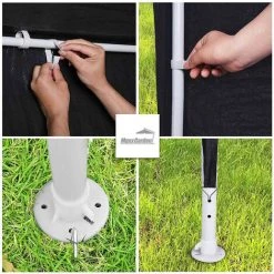 Tente De Réception - Tonnelle De Jardin - Protection Contre LUV - 300 X 300 X 250 Cm - Anthracite - MaxxGarden 10 Tente De Réception - Tonnelle De Jardin - Protection Contre LUV - 300 X 300 X 250 Cm - Anthracite - MaxxGarden -Tente de réception Soldes 54009909 4