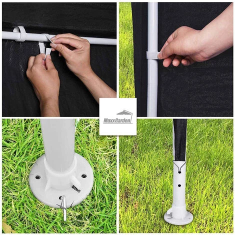 Tente De Réception - Tonnelle De Jardin - Protection Contre LUV - 300 X 300 X 250 Cm - Anthracite - MaxxGarden 6 Tente De Réception - Tonnelle De Jardin - Protection Contre LUV - 300 X 300 X 250 Cm - Anthracite - MaxxGarden - Image 4
