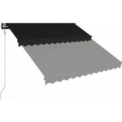 Hommoo Auvent Retractable Automatique 350x250 Cm Anthracite -Tente de réception Soldes 54056901 3