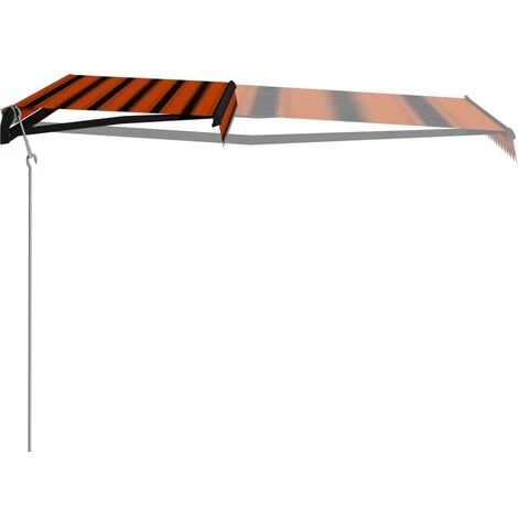 Hommoo Auvent Retractable Automatique 400x300 Cm Orange Et Marron 5 Hommoo Auvent Retractable Automatique 400x300 Cm Orange Et Marron - Image 3