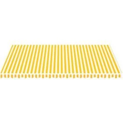 Hommoo Tissu De Remplacement Pour Auvent Jaune Et Blanc 5x3,5 M -Tente de réception Soldes 54059754 3