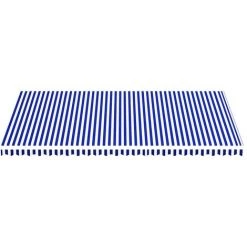 Hommoo Tissu De Remplacement Pour Auvent Bleu Et Blanc 6x3,5 M -Tente de réception Soldes 54059755 3