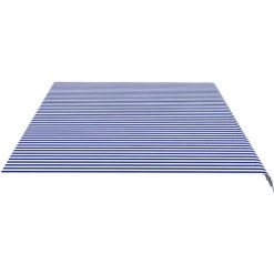 Hommoo Tissu De Remplacement Pour Auvent Bleu Et Blanc 6x3,5 M -Tente de réception Soldes 54059755 4