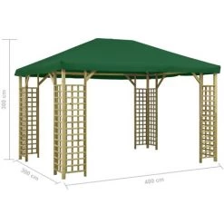 Hommoo Belvedere 4x3 M Vert 11 Hommoo Belvedere 4x3 M Vert -Tente de réception Soldes 54060009 5