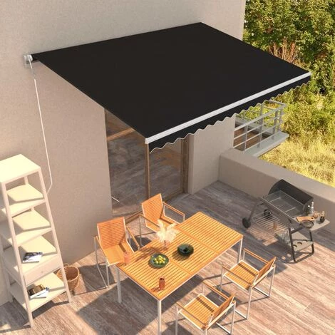 Hommoo Auvent Retractable Automatique 450x300 Cm Anthracite 3 Hommoo Auvent Retractable Automatique 450x300 Cm Anthracite