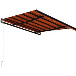 Hommoo Auvent Retractable Automatique 350x250 Cm Orange Et Marron 10 Hommoo Auvent Retractable Automatique 350x250 Cm Orange Et Marron -Tente de réception Soldes 54061523 4