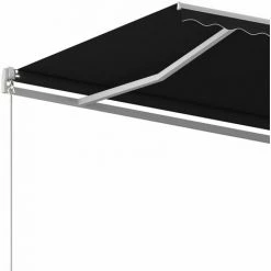 Hommoo Auvent Manuel Retractable 450x350 Cm Anthracite -Tente de réception Soldes 54062164 5