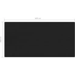 Hommoo Tapis De Tente 300x600 Cm Noir -Tente de réception Soldes 54062469 4