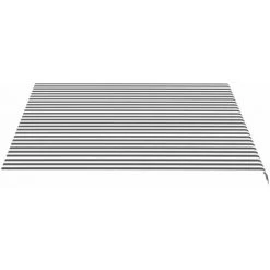 Hommoo Tissu De Remplacement Pour Auvent Anthracite Et Blanc 4x3,5 M -Tente de réception Soldes 54062541 4