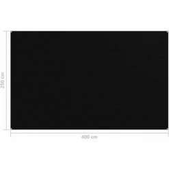 Hommoo Tapis De Tente 250x400 Cm Noir -Tente de réception Soldes 54062629 4
