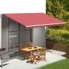 Hommoo Tissu De Remplacement Pour Auvent Bordeaux Rouge 5x3 M