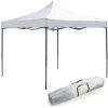 WEBMARKETPOINT Tonnelle Pliante Blanche 3 X 3 Recouverte De PVC Imperméable OUVERT -Tente de réception Soldes 54071612 1