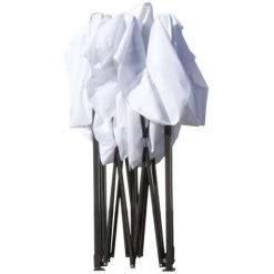 WEBMARKETPOINT Tonnelle Pliante Blanche 3 X 3 Recouverte De PVC Imperméable OUVERT -Tente de réception Soldes 54071612 4