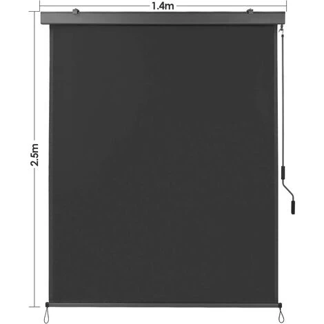 AICOK Store Enrouleur Vertical, Store Extérieur, Protection Anti-UV 50 ~ 250x140 Cm, Anthracite 7 AICOK Store Enrouleur Vertical, Store Extérieur, Protection Anti-UV 50 ~ 250x140 Cm, Anthracite - Image 5