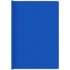 Hommoo Tapis De Tente 250x400 Cm Bleu