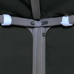 Hommoo Toile De Toit De Belvedere 2 Niveaux 310 G/m² 4x3 M Noir -Tente de réception Soldes 54148904 2