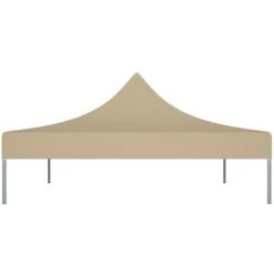 Hommoo Toit De Tente De Reception 4x3 M Beige 270 G/m² -Tente de réception Soldes 54149066 4