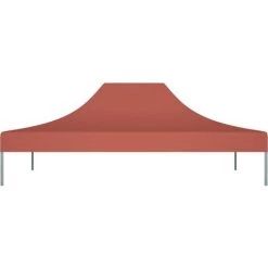 Hommoo Toit De Tente De Reception 4x3 M Terre Cuite 270 G/m² -Tente de réception Soldes 54149068 3