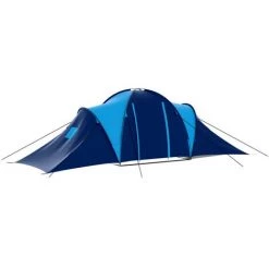Hommoo Tente De Camping 9 Personnes Bleu Fonce Et Bleu -Tente de réception Soldes 54149714 5