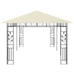 Hommoo Belvedere Avec Moustiquaire 6x3x2,73 M Creme -Tente de réception Soldes 54151287 4