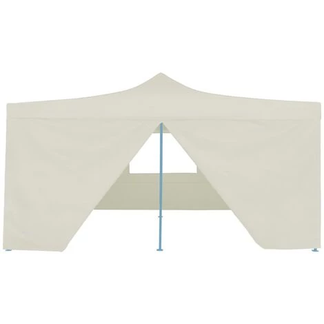 Hommoo Belvedere Pliable Avec 4 Parois 5x5 M Creme 4 Hommoo Belvedere Pliable Avec 4 Parois 5x5 M Creme - Image 2