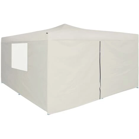Hommoo Belvedere Pliable Avec 4 Parois 5x5 M Creme 5 Hommoo Belvedere Pliable Avec 4 Parois 5x5 M Creme - Image 3