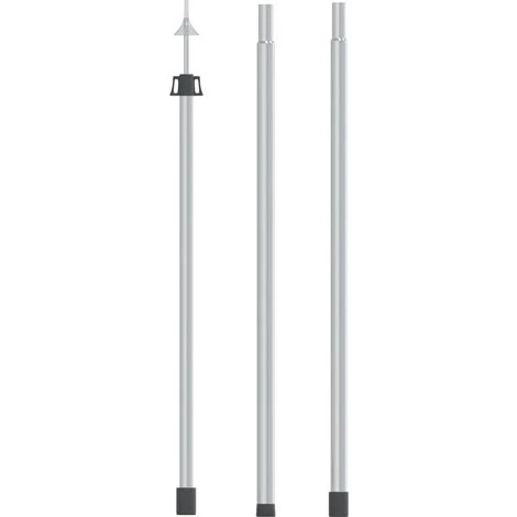 Hommoo Mat De Bache Telescopique Avec Longueur De 102-260 Cm Aluminium 3 Hommoo Mat De Bache Telescopique Avec Longueur De 102-260 Cm Aluminium