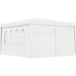 Hommoo Tente De Reception Avec Parois Laterales 4x4 M Blanc 90 G/m² -Tente de réception Soldes 54152362 4