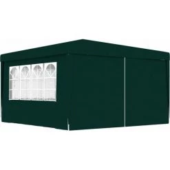 Hommoo Tente De Reception Et Parois Laterales 4x4 M Vert 90 G/m²