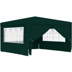 Hommoo Tente De Reception Et Parois Laterales 4x4 M Vert 90 G/m² -Tente de réception Soldes 54152716 5