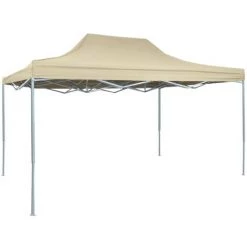 Hommoo Tente De Reception Pliable Professionnelle 3x4 M Acier Creme