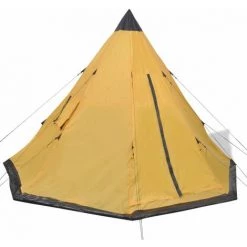 Hommoo Tente Pour 4 Personnes Jaune 9 Hommoo Tente Pour 4 Personnes Jaune -Tente de réception Soldes 54153096 3