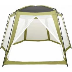 Hommoo Tente De Piscine Tissu 500x433x250 Cm Vert -Tente de réception Soldes 54153307 3