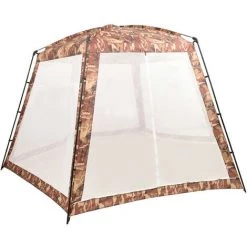 Hommoo Tente De Piscine Tissu 500x433x250 Cm Camouflage