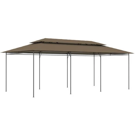 Hommoo Chapiteau 600x298x270 Cm Taupe 180 G/m² 3 Hommoo Chapiteau 600x298x270 Cm Taupe 180 G/m²