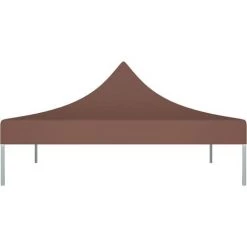Hommoo Toit De Tente De Reception 3x3 M Marron 270 G/m² -Tente de réception Soldes 54154347 3