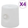 Hommoo Poids De Tonnelle 4 Pcs PE Blanc