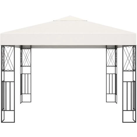 Hommoo Tonnelle 3x3 M Creme Tissu 4 Hommoo Tonnelle 3x3 M Creme Tissu – Image 2