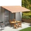 Hommoo Tissu De Remplacement Pour Auvent Jaune Et Orange 5x3 M -Tente de réception Soldes 54167380 1