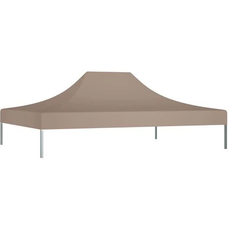 Hommoo Toit De Tente De Reception 4x3 M Taupe 270 G/m² 4 Hommoo Toit De Tente De Reception 4x3 M Taupe 270 G/m² - Image 2