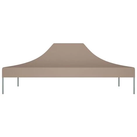 Hommoo Toit De Tente De Reception 4x3 M Taupe 270 G/m² 5 Hommoo Toit De Tente De Reception 4x3 M Taupe 270 G/m² - Image 3