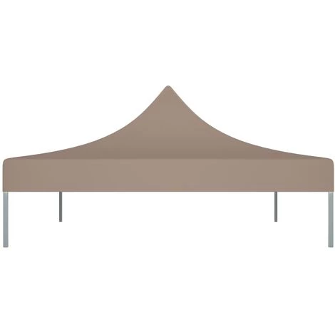 Hommoo Toit De Tente De Reception 4x3 M Taupe 270 G/m² 6 Hommoo Toit De Tente De Reception 4x3 M Taupe 270 G/m² - Image 4