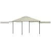 Hommoo Belvedere Avec Double Toits Etendus 3x3x2,75 M Creme 180 G/m²