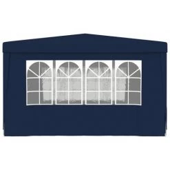 Hommoo Tente De Reception Avec Parois Laterales 4x4 M Bleu 90 G/m² -Tente de réception Soldes 54167898 5