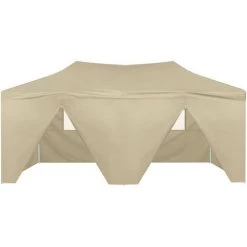 Hommoo Tente De Reception Pliable Avec 4 Parois 3x6 M Acier Creme 10 Hommoo Tente De Reception Pliable Avec 4 Parois 3x6 M Acier Creme -Tente de réception Soldes 54167921 4