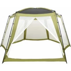 Hommoo Tente De Piscine Tissu 590x520x250 Cm Vert -Tente de réception Soldes 54168326 3